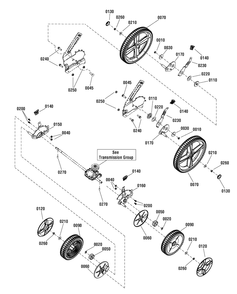 Wheels Group (7501647) Diagram and Parts List for 7800892-BTSPV22675HWFC 2012 Briggs and Stratton Lawn Mower